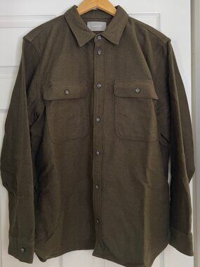 EVERLANE The Heavyweight Overshirt - Heathered Green